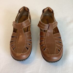 Bjorndal Echo Dark Tan Leather Women's Size 6 1/2